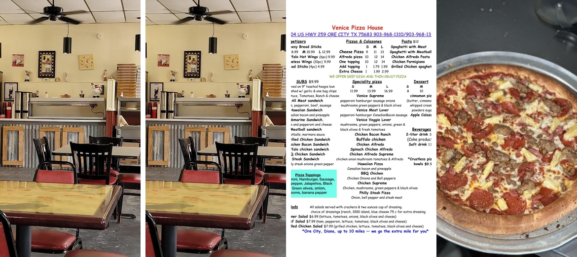 Venice Pizza Menu